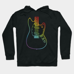 M-Style Offset Style Electric Guitar Body Colorful Outline Hoodie